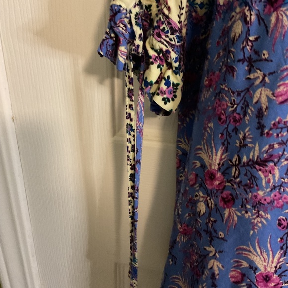 Umgee Long-Sleeve Blue Floral Peasant Tunic Dress - Picture 3 of 6